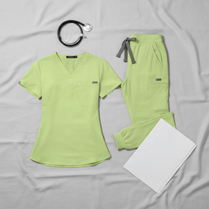 Nuevo Diseño de Uniformes Médicos Elásticos de Spandex para Hospital, Uniformes de Enfermería, Ropa de Trabajo Quirúrgica para Mujeres y Hombres - Product Image 1
