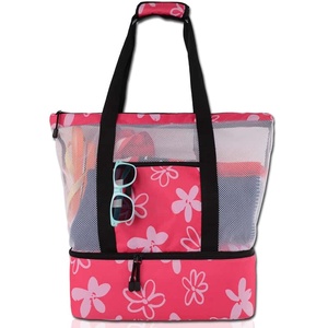 Bolsa de Viaje Grande con Cierre, de Malla de Poliéster Aislante, Color Sólido, Estilo Moderno, OEM - Product Image 3
