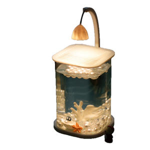 Op Maat Gemaakte Luxe Mini Desktop <span class=keywords><strong>Aquarium</strong></span> Hot Selling Milieuvriendelijk Glazen Ontwerp Voor Kantoor En Huiselijke Sfeer Creatie 5W Power - Product Image 2