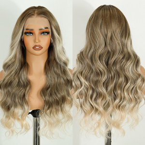 Perruque Lace Front de Luxe 13*4 Transparente pour Cheveux Naturels Vierge, Densité 180%, Longue, Couleur Noire, Ondulation Body Wave - Product Image 5