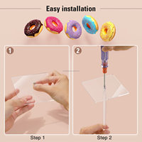 HoFong Acrylique Transparent Donut Tour Stand Étagère De Rangement Anniversaire Baby Shower Noël Polyvalent Présentoir Bagels Donuts