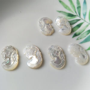 Dame victorienne — grande mère de perle, cameo <span class=keywords><strong>victorien</strong></span> pour la fabrication de bijoux - Product Image 2
