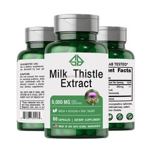 Extracto de Cardo Mariano OEM 6000 mg por Porción, 60 Cápsulas, Suplemento Dietético para la Salud del Hígado, Hecho en EE. UU. - Product Image 2