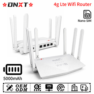 เราเตอร์ DNXT Wifi Com Sim WiFi 6 Cat4 รองรับซิม 1WAN/3LAN  เราเตอร์ขนาดเล็ก แบตเตอรี่ 5000mAh  รองรับ AP VPN  เราเตอร์ Wi-fi ความเร็วสูง สำหรับใช้งานในบ้าน/สำนักงาน - Product Image 1