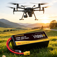 15.5Ah 16Ah 16.6Ah 400Wh/kg Baterai Lithium Semi Solid Lipo Baterai Kustom 6-14S Paket Baterai Lithium Polymer untuk Drone Multi-Rotor