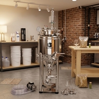 Fermenteur conique à double paroi CrazyBrew K4-25L en acier inoxydable SUS304 de qualité alimentaire pour la fabrication de bière artisanale