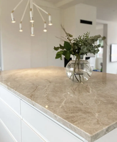 Dalle de quartzite Taj Mahal de luxe personnalisée comptoir îlot haut design moderne dalle de pierre en marbre naturel pour hôtel villa plancher mural