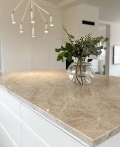 Lastra di quarzite Taj Mahal di lusso su misura controsoffitto isola Design moderno in marmo naturale lastra di pietra per Hotel Villa parete pavimento - Product Image 6