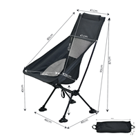 Chaise pliante portable moderne en aluminium léger pour le camping en plein air, la pêche, le jardin, les voyages et les pique-niques