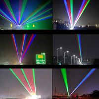 Luces de haz láser móviles de carretera de un solo Color/a todo color de alta potencia, puntos de referencia para advertencia de vía de techo de punto de referencia giratorio móvil