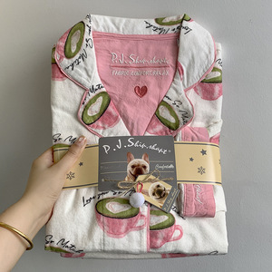 Nouvelle conception de vêtements de nuit pour femmes, <span class=keywords><strong>pyjama</strong></span> à manches longues, vêtements de détente, <span class=keywords><strong>pyjama</strong></span> <span class=keywords><strong>femme</strong></span>, pejama, ensembles de <span class=keywords><strong>pyjama</strong></span> pour femmes, 100% coton - Product Image 1