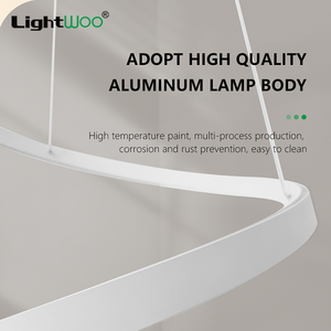 Lampe suspendue LED au design moderne pour salon, lumière blanc chaud, haute luminosité, intensité réglable, anneau en cristal suspendu au <span class=keywords><strong>plafond</strong></span> - Product Image 2