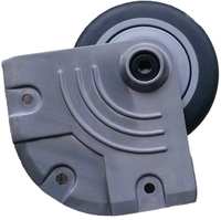 Roue d'angle encastrée robuste de 3 pouces en alliage de zinc pour valise de transport aérien et routier, en caoutchouc thermoplastique et acier, de type usine