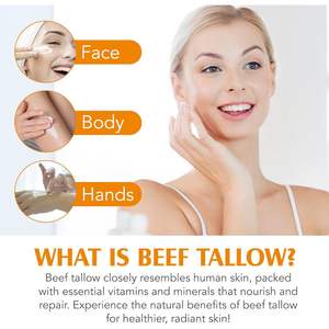 Handgemachter Geschlagener Talg-Balsam mit Individuellem Logo, Bio-Körperbutter-Creme, Geschlagener Talg-Balsam, Natürliche Geschlagene Talg-Creme für das Gesicht - Product Image 4