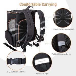 Échantillon gratuit de sac de transport pour animaux : Sac de transport rigide pour chien, sac de transport pour chat, sac de transport pour petits animaux en rouge |   Intérieur Dims - Product Image 6