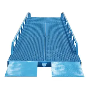 Qiyun Kinglift Folding Steel Yard Hydraulic Mobile Dock Container Loading Ramp For Forklift Motorcycle Vehicle
