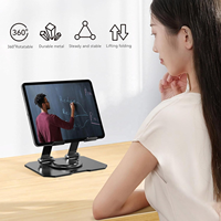 Support portable pour ordinateur portable, support d'écran pliable, support de tablette stable à 360 degrés, support de tablette en alliage d'aluminium, grand support de tablette