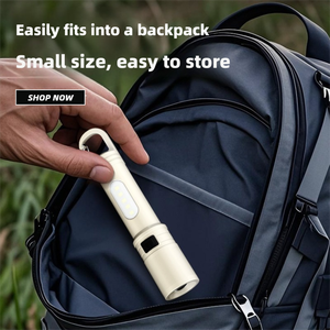 مصباح يدوي LED قوي ببطارية طويلة للغاية متعدد الوظائف ABS USB تصميم جديد خارجي مدمن مخدرات - Product Image 4