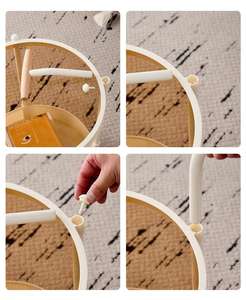 Mesita de noche de Metal moderna nórdica, armario de almacenamiento para dormitorio y hogar para niños, soporte para aperitivos para sala de estar, comedor, mesas de café - Product Image 5