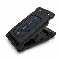 Lampes solaires à capteur extérieur, mini lampe LED solaire étanche à fixation par pince pour jardin, clôture, patio, tente, garde-corps, utilisation d'urgence