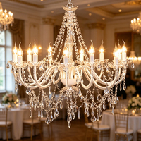 Offre Spéciale Bougie Acrylique Éclairage Lustre En Cristal 12 bras Blanc Blanc Cadre Avec acrylique/cristal Décoration NS-120125W 1-année