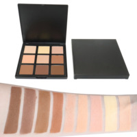 Nouveauté : Palette de fond de teint contour visage minérale imperméable 9 couleurs, sans logo, poudre de contour pressée, maquillage