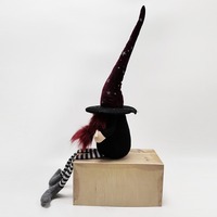 Décoration en tissu pour Halloween, butoir de porte sorcière, elfe à longues jambes créatif pour bureau