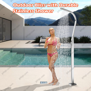 <span class=keywords><strong>Douche</strong></span> d'extérieur autoportante en acier inoxydable <span class=keywords><strong>316</strong></span> Nickel brossé Colonne de <span class=keywords><strong>douche</strong></span> Pluie Piscine Jardin Plage <span class=keywords><strong>Douche</strong></span> - Product Image 5