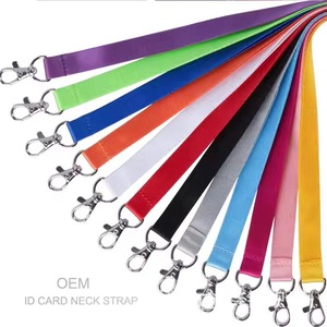 Correa para el cuello para tarjeta de identificación, cordón de poliéster de 1,5 cm con hebilla de metal tipo langosta para uso en la oficina o el trabajo - Product Image 1