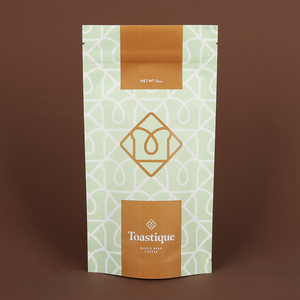 Tùy chỉnh resealable Chất lượng cao phân hủy sinh học có thể phân hủy đứng lên Túi giấy Kraft Túi tùy chỉnh với dây kéo cho bao bì thực phẩm - Product Image 1