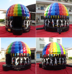 Cupola Gonfiabile in PVC per <span class=keywords><strong>Discoteca</strong></span>, Tenda da Ballo per Feste Musicali, Casa Rimbalzante Gonfiabile con Luci LED - Product Image 2