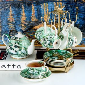 Juego de Tazas de Café y Té de Cerámica con Borde Dorado Blanco, Estilo Pintura al Óleo de Van Gogh, Accesorios de Cocina - Product Image 2