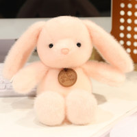 Peluche Lapin en Flanelle Super Douce avec Rembourrage en Coton PP, Cadeau de Fête Unisexe pour Enfants