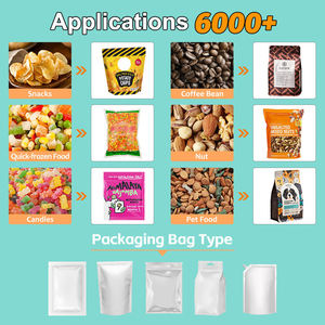 Machine d'étiquetage et d'emballage automatique Doypack pour sachets préformés à fermeture éclair, pour l'emballage alimentaire, le remplissage, la fermeture et l'application d'étiquettes - Product Image 2