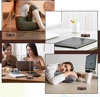 Style chinois décor à la maison Yoga méditation encens Base porte-bâton Logo personnalisé noyer noir en bois rond brûleur d'encens plateau