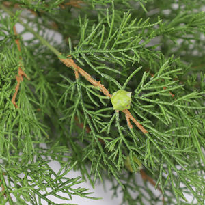 Bustes vertes artificielles pour noël, prix de gros, fausses feuilles en plastique, pour décorer la maison - Product Image 6