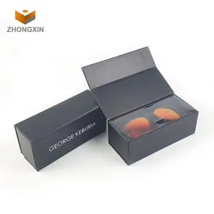 One-Stop Service Custom Eyeglasses Accessory Eyewear Box Package Luxury Design Black Box Packing For Sunglasses