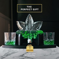 Carafe à whisky artisanale au design feuille d'érable, articles de bar de luxe pour vin, bourbon, liqueur et whisky