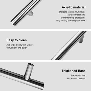 Hoone prix d'usine intérieur armoires de cuisine meubles poignée de porte longue argent acrylique bonne vente pour commode tiroir pour chambre - Product Image 6