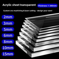 Plaque en acrylique/PS transparente, découpe personnalisée au laser et usinage CNC, vente en gros, épaisseur 0,5-300 mm, Gaoliangguang GLG-PMMA-01