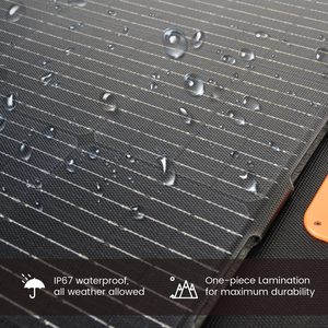 Panel Solar Plegable de 200W de Alta Eficiencia para Estación de Energía, Impermeable, con Soporte Ajustable, Certificado TUV - Product Image 4