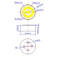 4013 tête SMD, soudage par refusion à haute température, 4x1.3MM, Microphone circulaire concentrique, Patch circulaire, noyau de Microphone