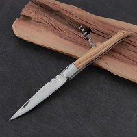 Couteau à manche en bois Hongrui, boîte cadeau en acier inoxydable innovante, outil personnalisé, bouteille avec ouvre-bouteille de serveur, tire-bouchon à vin