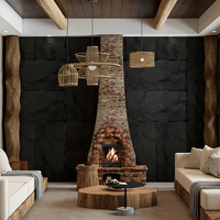 Panneau mural décoratif en pierre PU haute densité, panneaux de pierre artificielle 3D pour l'intérieur, pour la décoration des murs d'hôtels, de magasins, de bureaux
