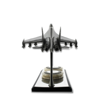 Modèle d'avion en métal moulé sous pression 3D de luxe de haute qualité, peint, trophée, cadeau, ornement, alliage de zinc, base en bois, couleur personnalisable