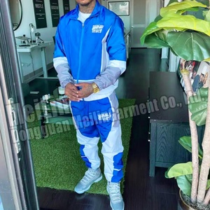 Ensemble deux pièces pour homme 2023, style streetwear, coupe-vent, ensemble de survêtement en nylon avec fermeture éclair personnalisée par sublimation - Product Image 2
