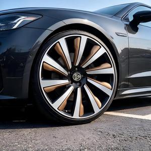 Jantes de voiture en alliage forgé sur mesure XL, jantes à rayons multiples bicolores, 22 23 pouces, 5x120, jantes en aluminium pour voiture de tourisme, jantes pour Range Rover - Product Image 1
