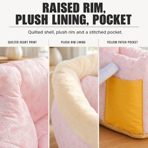 Cama Ligera para Asiento de Coche, Portátil, con Asa, Lavable, para Perros y Gatos Pequeños - Product Image 2