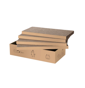 4 Paquetes en 1: Rascador para Gatos con Caja, Rascador de Cartón Reversible y Duradero, Cartón Reciclable Adecuado para que los Gatos Descansen - Product Image 2