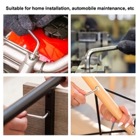 Ensemble porte-clés hexagonaux Allen de 1.5 à 10mm, outil en acier allié de qualité industrielle avec tournevis à pointe Torx, kit de clés, 8 pièces